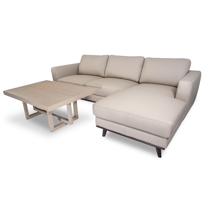 Contemporary Wood Coffee Table in Barley Natural