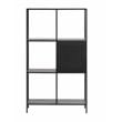 3-Shelf Contemporary Metal Bookcase in Black