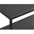 3-Shelf Contemporary Metal Bookcase in Black