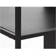 3-Shelf Contemporary Metal Bookcase in Black