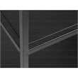 3-Shelf Contemporary Metal Bookcase in Black