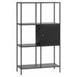 3-Shelf Contemporary Metal Bookcase in Black