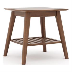 Unique Furniture Mid-Century Modern Night Stand in Walnut Stain