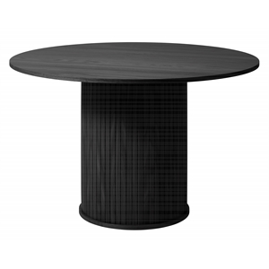 Unique Furniture Nola 47&quot Engineered Wood Round Dining Table in Black Oak