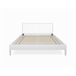 Mid-Century Modern Headboard Platform King Bed - White