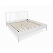 Mid-Century Modern Headboard Platform King Bed - White