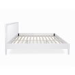 Mid-Century Modern Headboard Platform King Bed - White