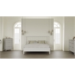 Mid-Century Modern Headboard Platform King Bed - White