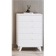Mid-Century Modern High Chest - White