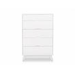 Mid-Century Modern High Chest - White