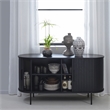 Unique Furniture Engineered Wood Rounded Sliding Door 55