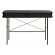 Unique Furniture Mid-Century Modern Rounded Sliding Door 47x24 Desk in Black