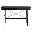 Unique Furniture Mid-Century Modern Rounded Sliding Door 47x24 Desk in Black