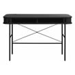 Unique Furniture Mid-Century Modern Rounded Sliding Door 47x24 Desk in Black