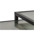 Unique Furniture Metal and Fluted Glass Nesting Coffee Table Set in Black