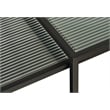 Unique Furniture Metal and Fluted Glass Nesting Coffee Table Set in Black