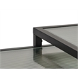Unique Furniture Metal and Fluted Glass Nesting End Table Set in Black