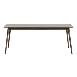 Unique Furniture 74&quotW Rectangular Engineered Wood Dining Table in Smoked Oak