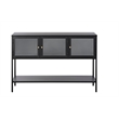 52-inch Wide Metal and Glass Sideboard - Black