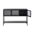 52-inch Wide Metal and Glass Sideboard - Black