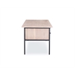71-inch Large Mountain White Wood Veneered Desk with Finished Back