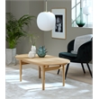Unique Furniture Mid-Century Modern Oval Coffee Table in Natural Oak