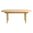 Unique Furniture Mid-Century Modern Oval Coffee Table in Natural Oak