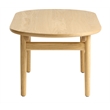 Unique Furniture Mid-Century Modern Oval Coffee Table in Natural Oak