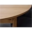 Unique Furniture Mid-Century Modern Oval Coffee Table in Natural Oak