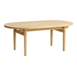 Unique Furniture Mid-Century Modern Oval Coffee Table in Natural Oak