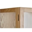 Modern 75-inch High Glass Panel Cabinet - Natural Oak