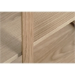 Modern 75-inch High Glass Panel Cabinet - Natural Oak