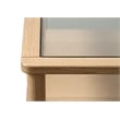Modern Glass Top Coffee Table with Shelf - Natural Oak