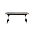 Modern Extendable Metal-Leg Dining Table - Espresso Oak