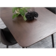 Modern Extendable Metal-Leg Dining Table - Espresso Oak