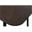 Modern Extendable Metal-Leg Dining Table - Espresso Oak
