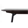 Modern Extendable Metal-Leg Dining Table - Espresso Oak