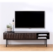 Modern 63-inch Wide 2-Drawer TV Lowboard - Espresso Oak