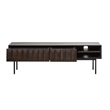 Modern 63-inch Wide 2-Drawer TV Lowboard - Espresso Oak