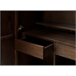 Unique Furniture Modern Drinks Cabinet with Glass Rack - Espresso Oak