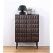 Unique Furniture Modern Drinks Cabinet with Glass Rack - Espresso Oak