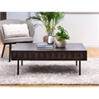 Modern 46-inch Wide 2-Drawer Coffee Table - Espresso Oak