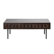 Modern 46-inch Wide 2-Drawer Coffee Table - Espresso Oak
