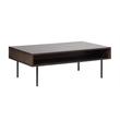 Modern 46-inch Wide 2-Drawer Coffee Table - Espresso Oak