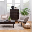 Modern 46-inch Wide 2-Drawer Coffee Table - Espresso Oak