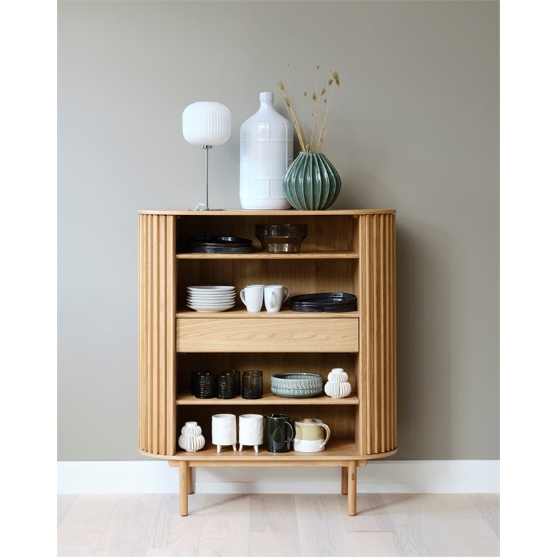Unique Furniture Rounded Sliding Door Sideboard 43