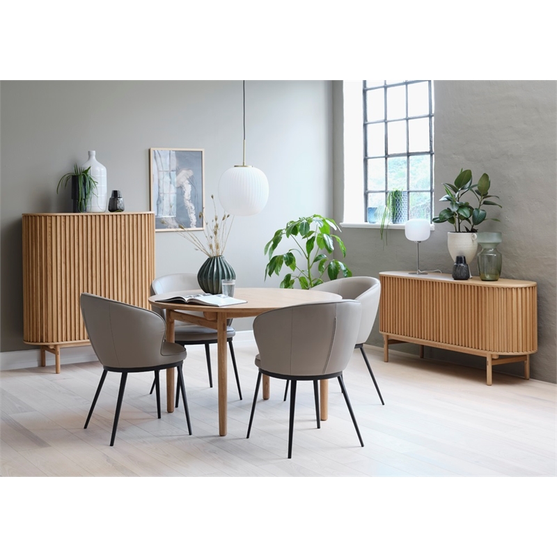 Unique Furniture Rounded Sliding Door Sideboard 43