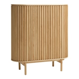 Unique Furniture Rounded Sliding Door Sideboard 43&quotW in Natural