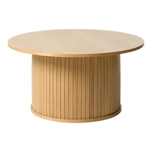 Unique Furniture Mid-Century Modern 36&quot Round Coffee Table in Natural Oak