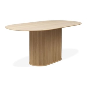 Unique Furniture Modern 71&quot Oval Dining Table in Natural Oak